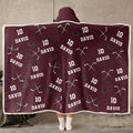 Hockey Custom Name - Personalized Wearable Blanket Hoodie